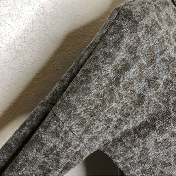 Sundry gray brown animal print open front cardigan size 1 or Small - Picture 5 of 15